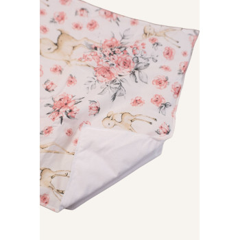 Бавовняна пелюшка · Лами з квіточками · З синтепоном — Babywear
