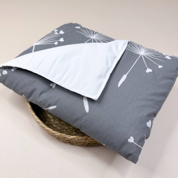 Бавовняна пелюшка · Сіра з кульбабами · З синтепоном — Babywear