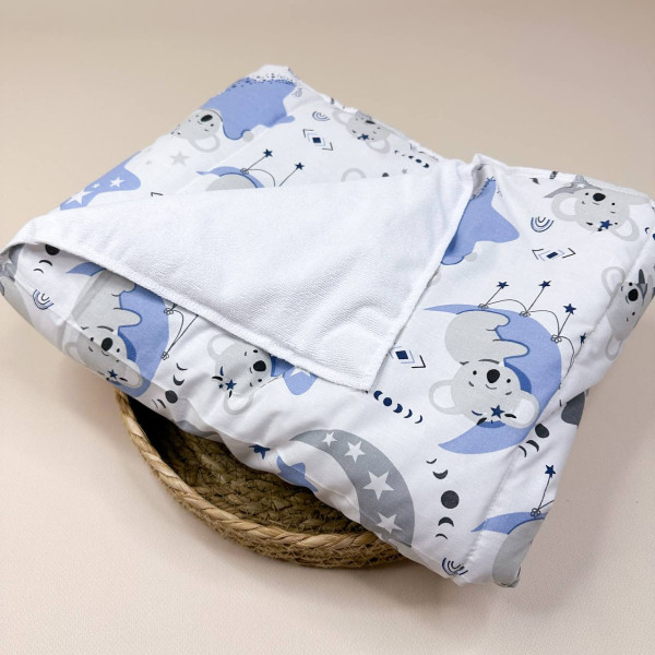 Бавовняна пелюшка · Коали з блакитними зірочками · З синтепоном — Babywear