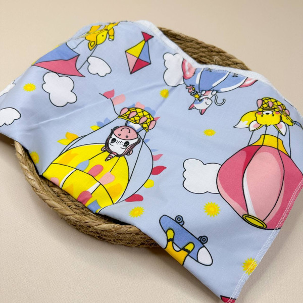 Непромокаюча пелюшка · 60×45 см · Блакитна єдинороги — Babywear