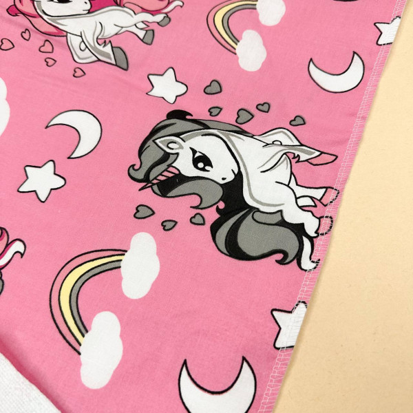 Непромокаюча пелюшка · 120×60 см · Рожева з единоріжками — Babywear