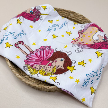 Бавовняна пелюшка · 60×45 см · Принцеса з єдиноріжкою — Babywear