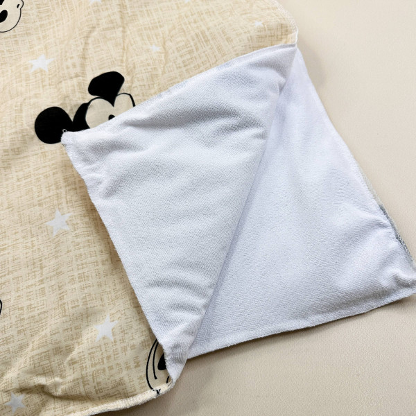 Бавовняна пелюшка · Бежевий Мікі · З синтепоном — Babywear
