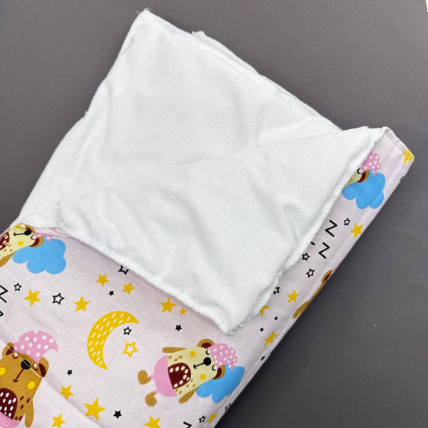 Бавовняна пелюшка · Рожеві ведмедики · З синтепоном — Babywear