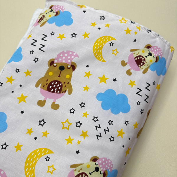 Бавовняна пелюшка · Рожеві ведмедики · З синтепоном — Babywear