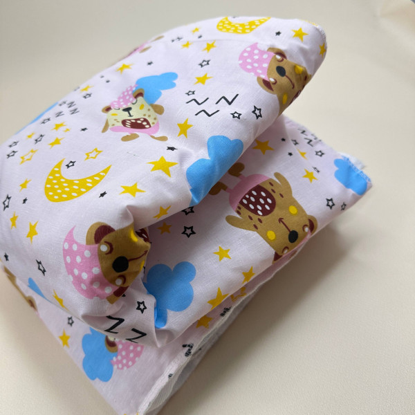 Бавовняна пелюшка · Рожеві ведмедики · З синтепоном — Babywear