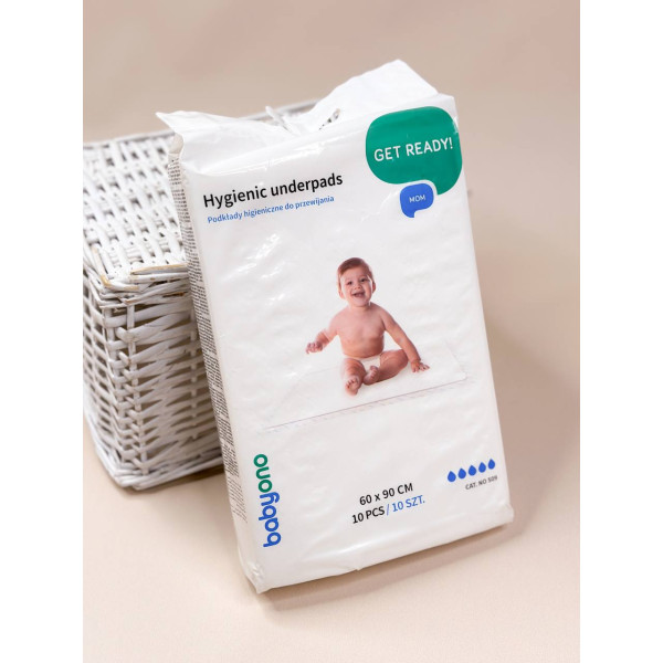 Гігієнічні пелюшки 60х90 см (10шт/уп) "BabyOno"