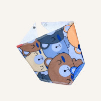 Непромокаючий трикутний слинявчик з Блакитно-червоними ведмедиками
