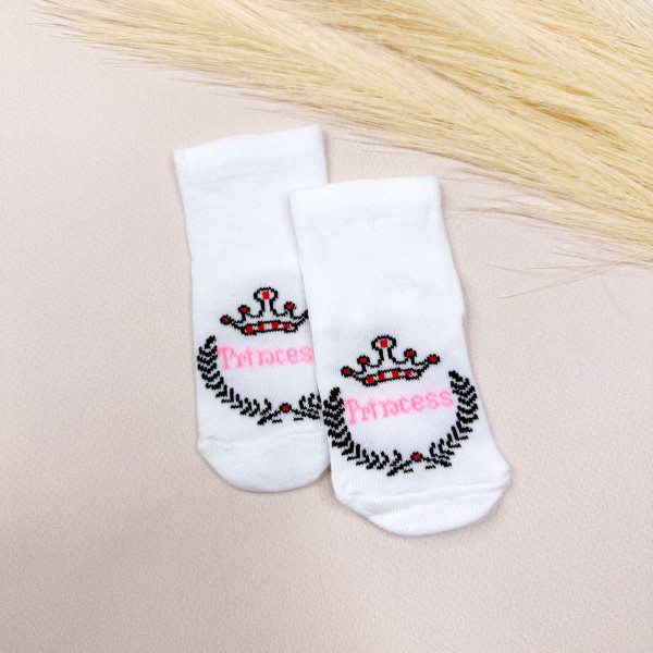 Носочки тонкі бавовняні Білі Princess