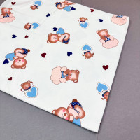 Байкова пелюшка · 70×90 см. · Ведмедики з сердечками — Babywear