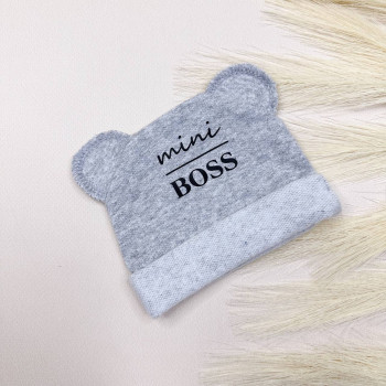 Шапочка із байки з вушками Меланж Boss