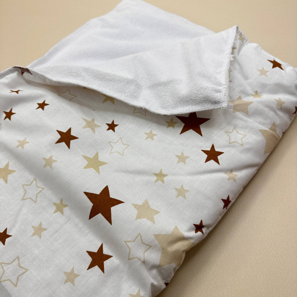 Непромокаюча пелюшка · Біла зірочки · З синтепоном — Babywear