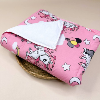 Непромокаюча пелюшка · Рожева з єдинорогами · З синтепоном — Babywear