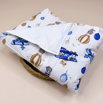 Бавовняна пелюшка · Сині літаки та кулі · З синтепоном — Babywear