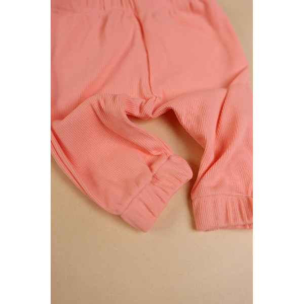 Штанці із щільного рубчику Персикові (56–92)