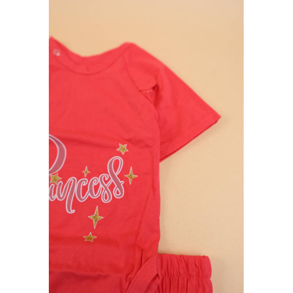 Комплект із куліру боді, шортики, шапочка Кораловий Princess.