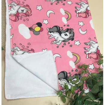 Непромокаюча пелюшка · 60×45 см · Рожева з єдинорогами — Babywear