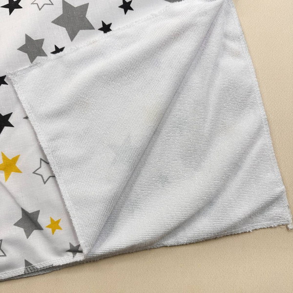 Непромокаюча пелюшка · 120×60 см · Біла з зірками — Babywear