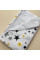Непромокаюча пелюшка · 120×60 см · Біла з зірками — Babywear