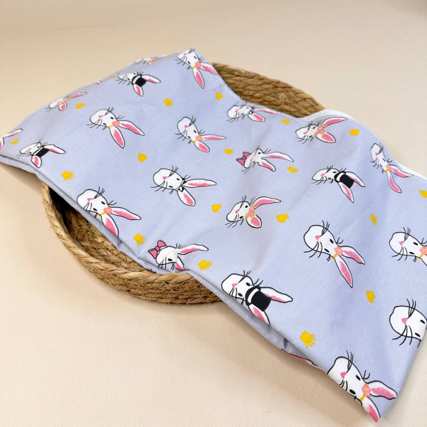 Непромокаюча пелюшка · 120×60 см · Сіра з зайчиками — Babywear