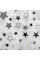 Бавовняна пелюшка · 90×70 см · Біла з сірими зірочками — Babywear