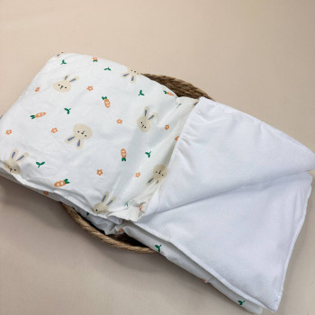 Бавовняна пелюшка · Біла зайчики · З синтепоном — Babywear