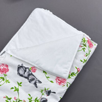Бавовняна пелюшка · Біла зайчики квіти · З синтепоном — Babywear
