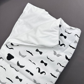 Бавовняна пелюшка · Біла чорні вуса · З синтепоном — Babywear