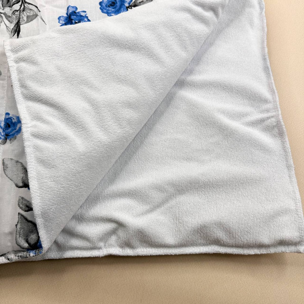 Бавовняна пелюшка · Біла оленята та квіти · З синтепоном — Babywear