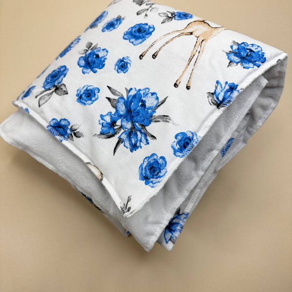 Бавовняна пелюшка · Біла оленята та квіти · З синтепоном — Babywear