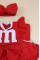 Боді-сукня із куліру, пов'язка m&m Червона. (56–86)