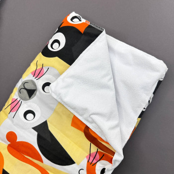 Непромокаюча пелюшка · Сіро-оранжеві котики · З синтепоном — Babywear