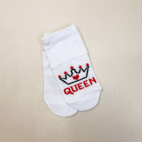 Носочки тонкі бавовняні Білі "Queen"