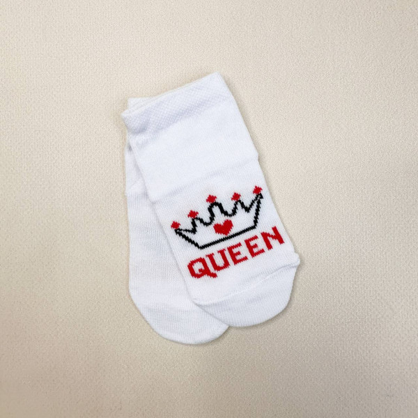 Носочки тонкі бавовняні Білі "Queen"
