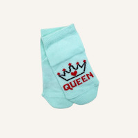 Носочки тонкі бавовняні Бірюзові "Queen"