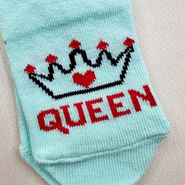 Носочки тонкі бавовняні Бірюзові "Queen"