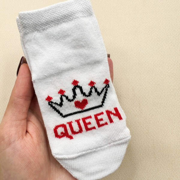 Носочки тонкі бавовняні Молочні "Queen"