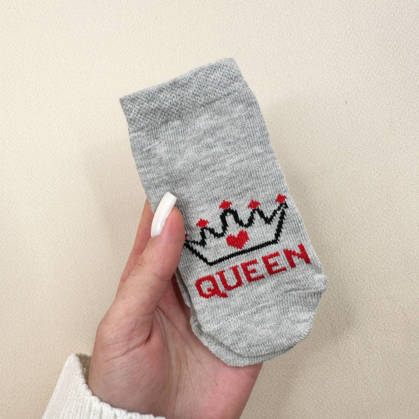 Носочки тонкі бавовняні Сірі "Queen"