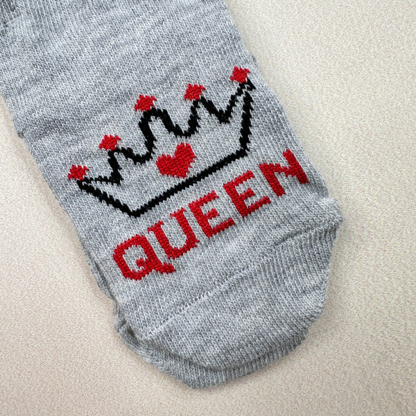 Носочки тонкі бавовняні Сірі "Queen"