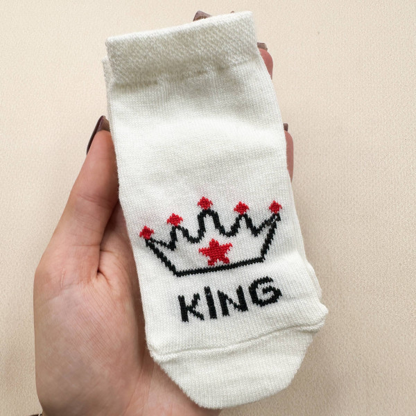 Носочки тонкі бавовняні Білі "King"