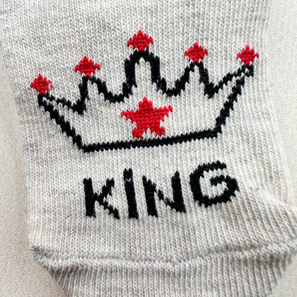 Носочки тонкі бавовняні Темно-бежеві "King"