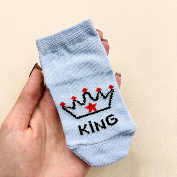 Носочки тонкі бавовняні Блакитні "King"