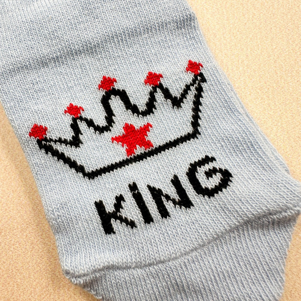 Носочки тонкі бавовняні Блакитні "King"
