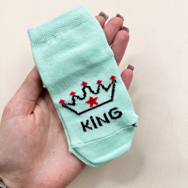 Носочки тонкі бавовняні Бірюзові"King"