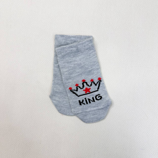 Носочки тонкі бавовняні Сірі "King"