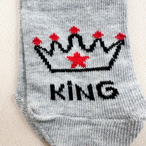 Носочки тонкі бавовняні Сірі "King"