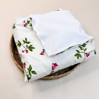 Бавовняна пелюшка · Ніжно зелена з квіточками — Babywear