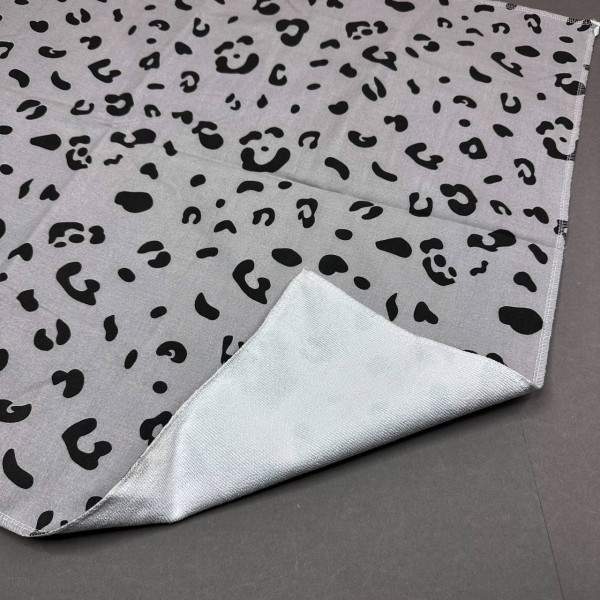 Непромокаюча пелюшка · 120×60 см · Сірий леопардовий — Babywear