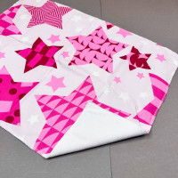 Бавовняна пелюшка · 80×65 см · Рожевий з зірочками — Babywear