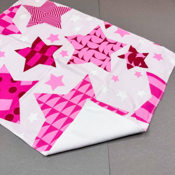 Бавовняна пелюшка · 80×65 см · Рожевий з зірочками — Babywear